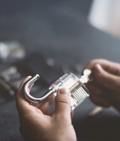 Lock being opened by a locksmith in Billingham